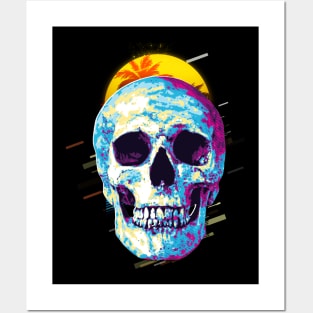 Skull retro80s Posters and Art